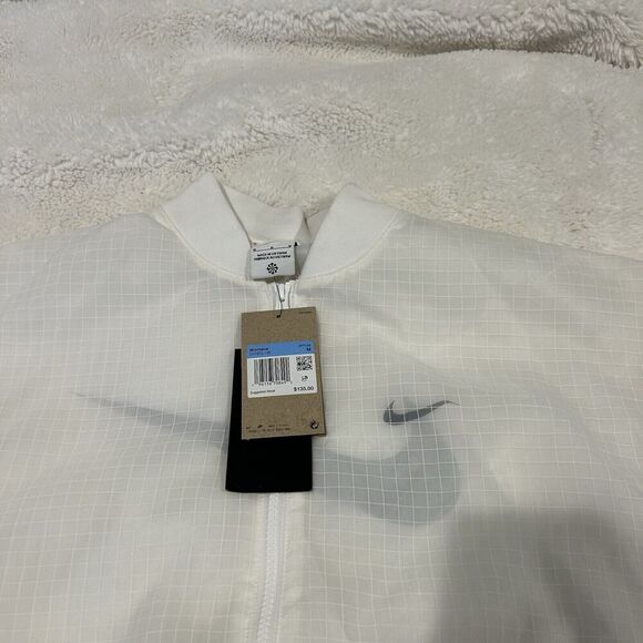 NWT Nike Sportswear Woven Varsity Bomber Jacket DV7972-100 Women's Size Medium - Picture 3 of 8